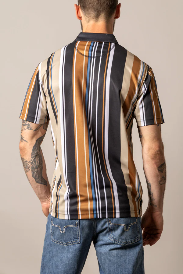 Retro Stripe Western Polo Shirt