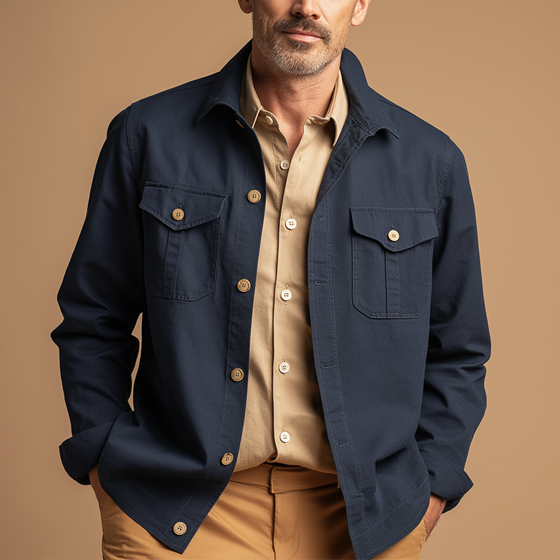 Men's Vintage Cotton Blend Jacket (Lined) MTA0132H9P