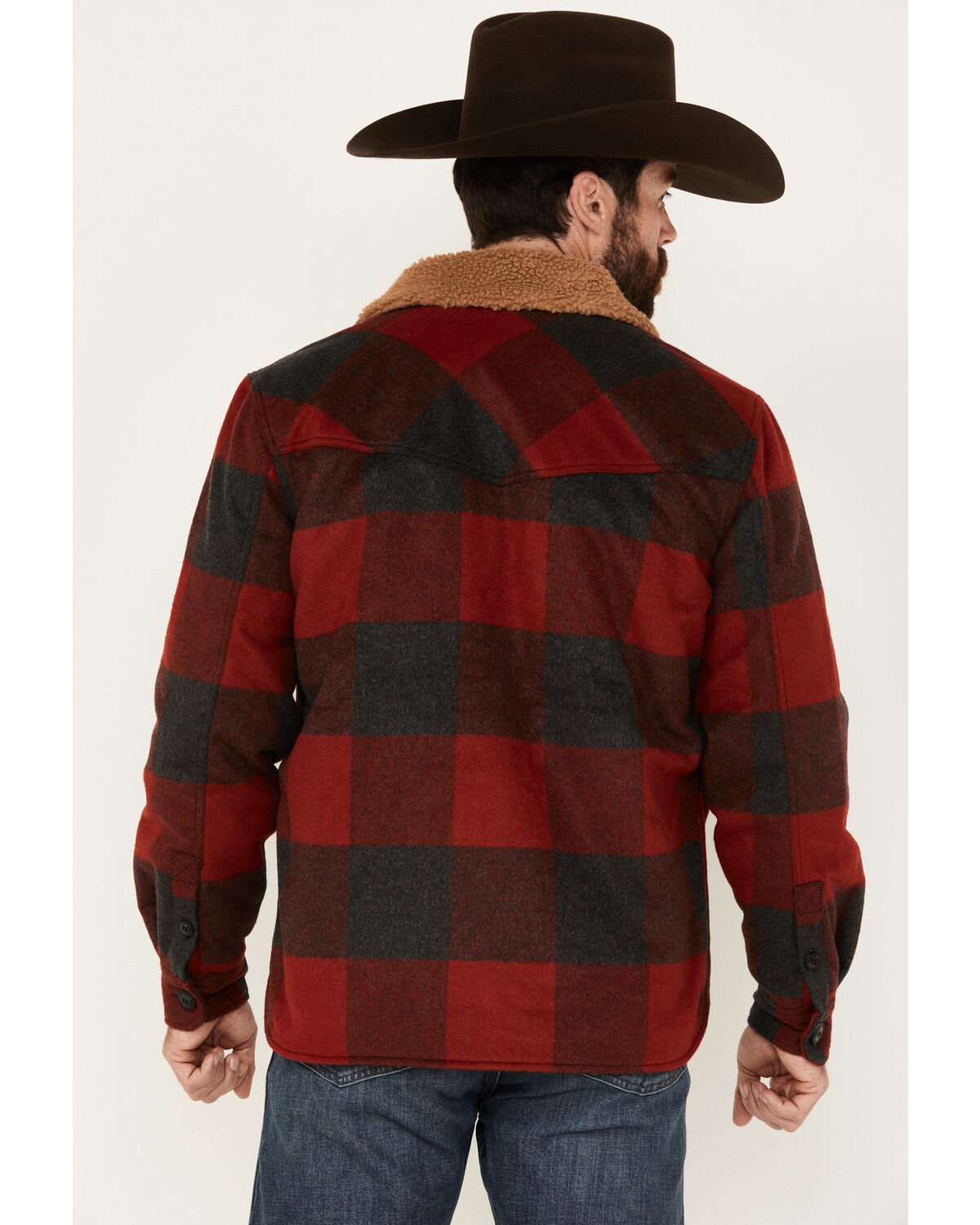 Men's Plaid Print Button-Down Lumber Jack Jacket