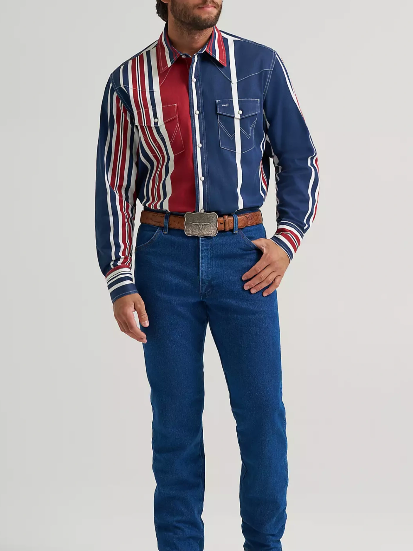 Vintage-Inspired Brushpopper Western Snap Workshirt