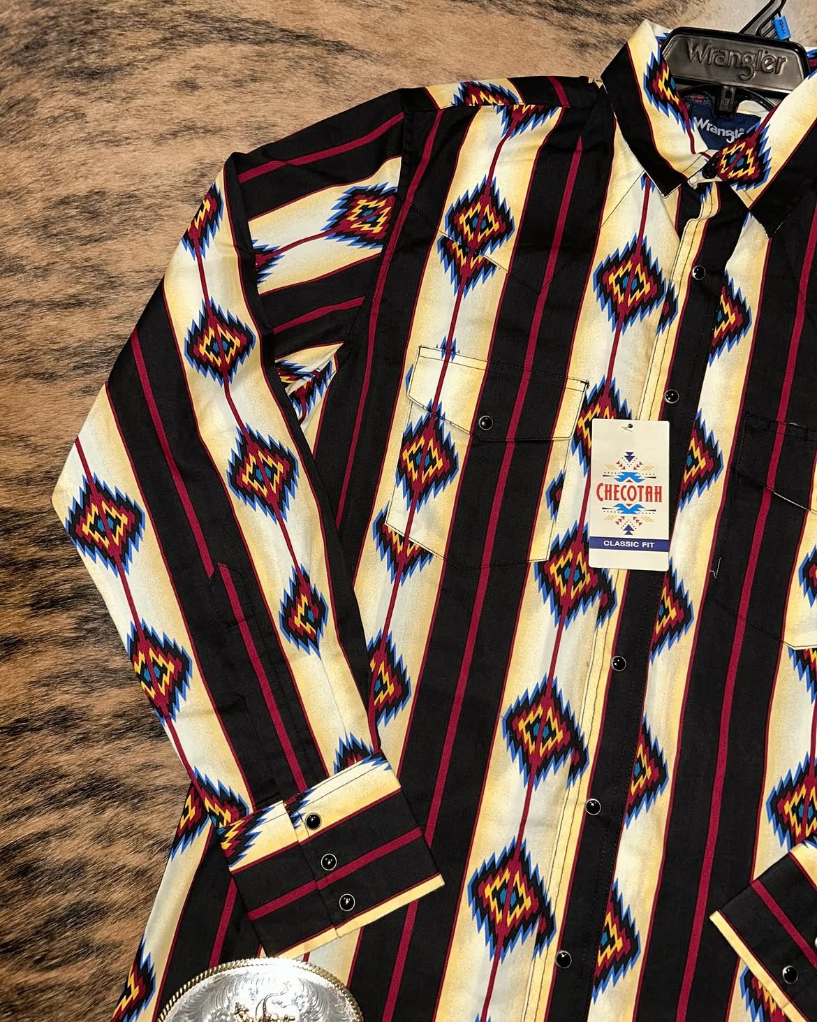 Vintage Navajo Geometric Print Cowboy Casual Shirt