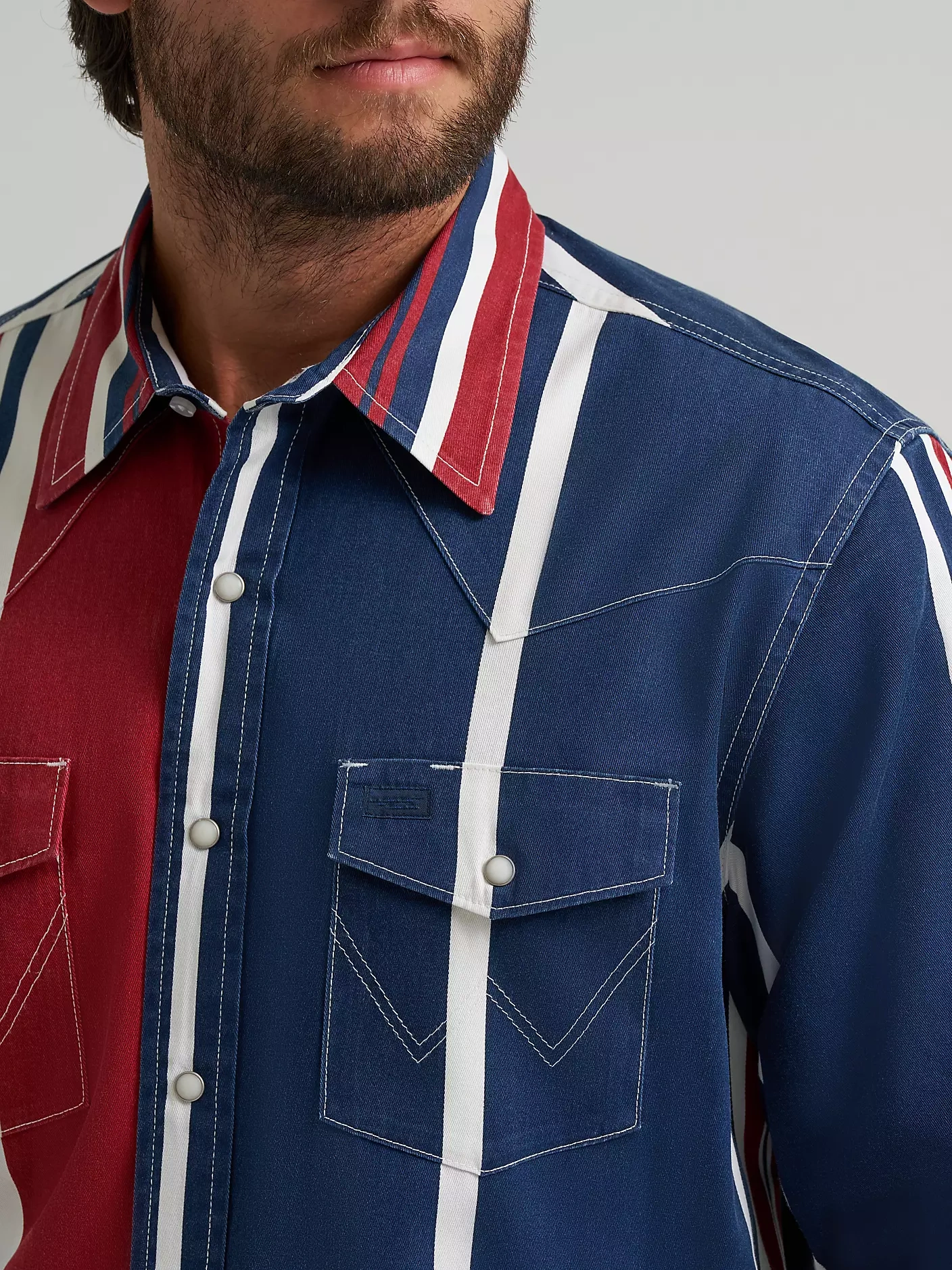 Vintage-Inspired Brushpopper Western Snap Workshirt