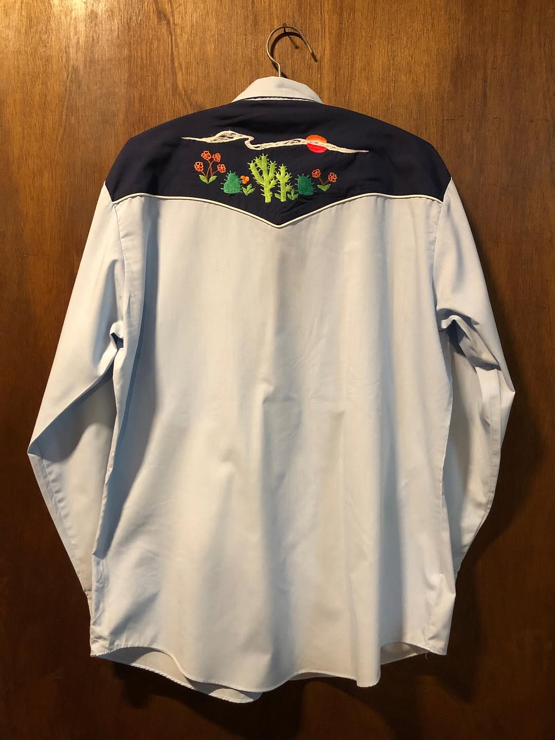 Vintage 80s White Western Shirt