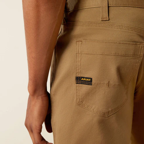 Ariat Rebar DuraStretch Made Tough 8" Short Field Khaki