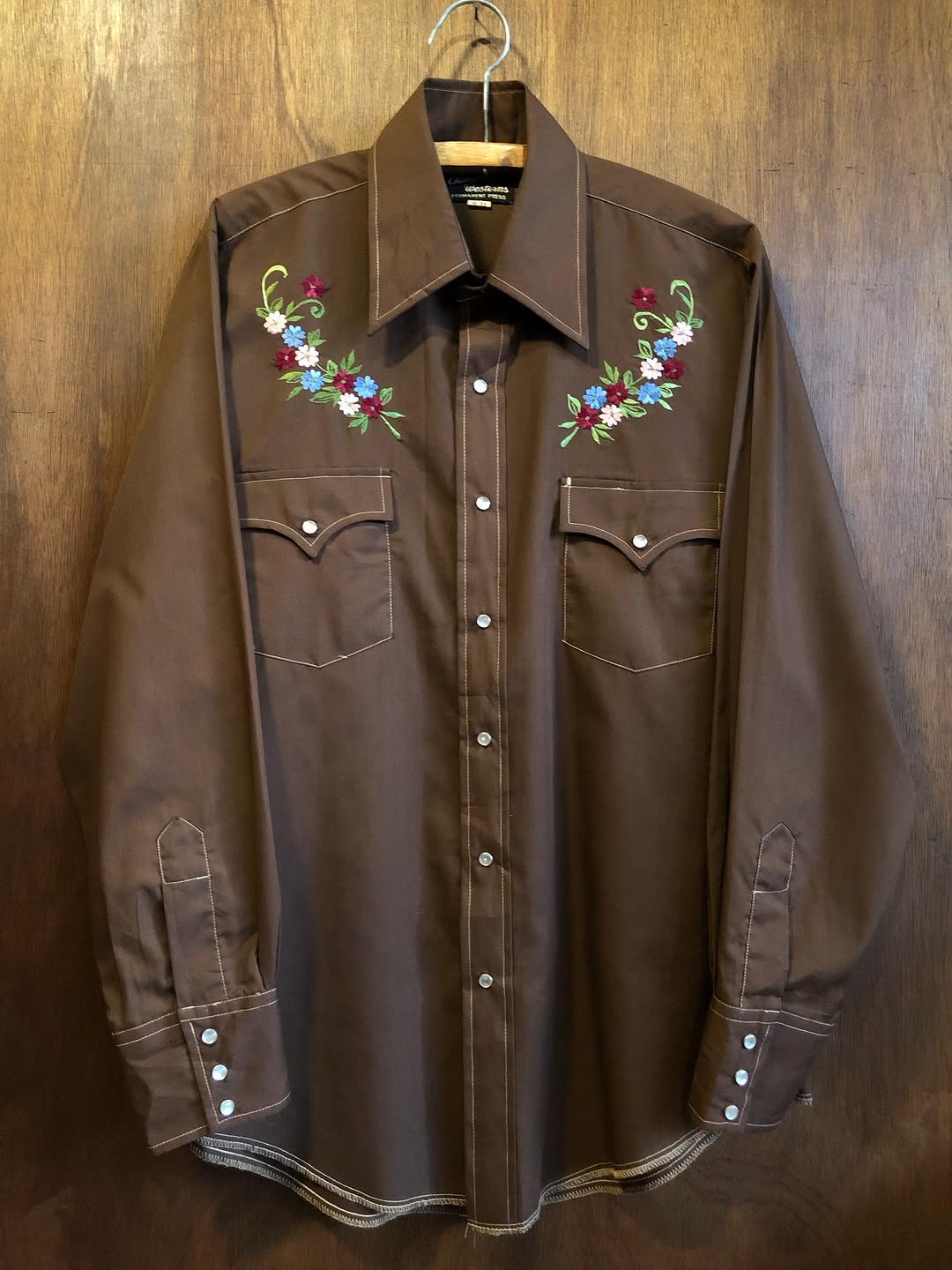 Vintage 70s Brown Western Shirt
