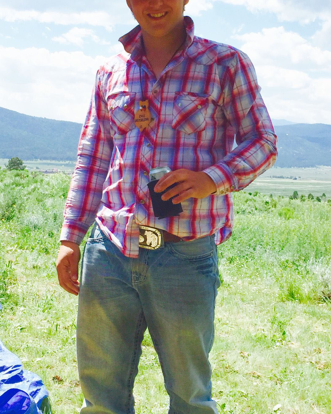 Men's Retro Pink Check Print Western Casual Lapel Long Sleeve Shirt