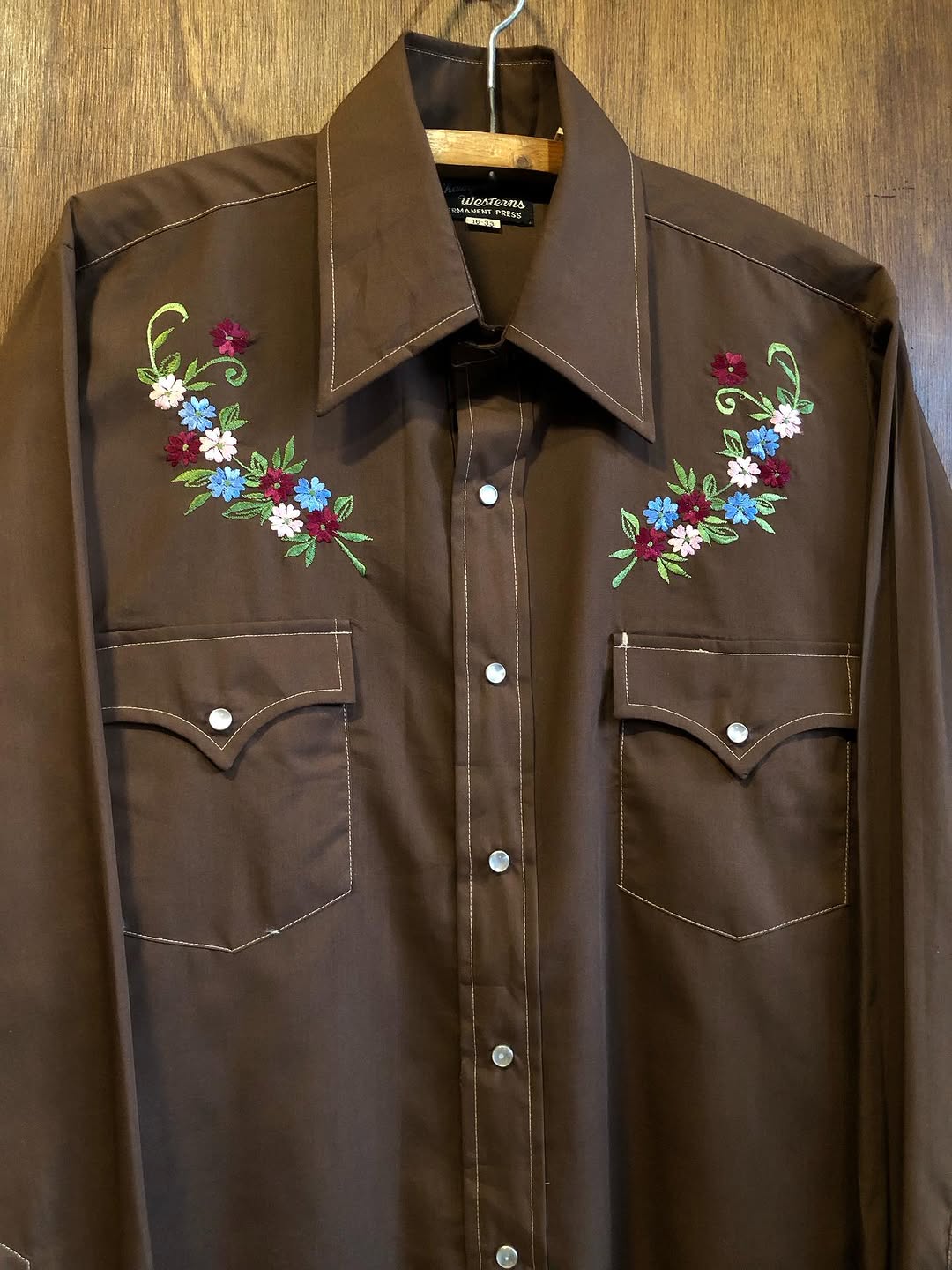 Vintage 70s Brown Western Shirt