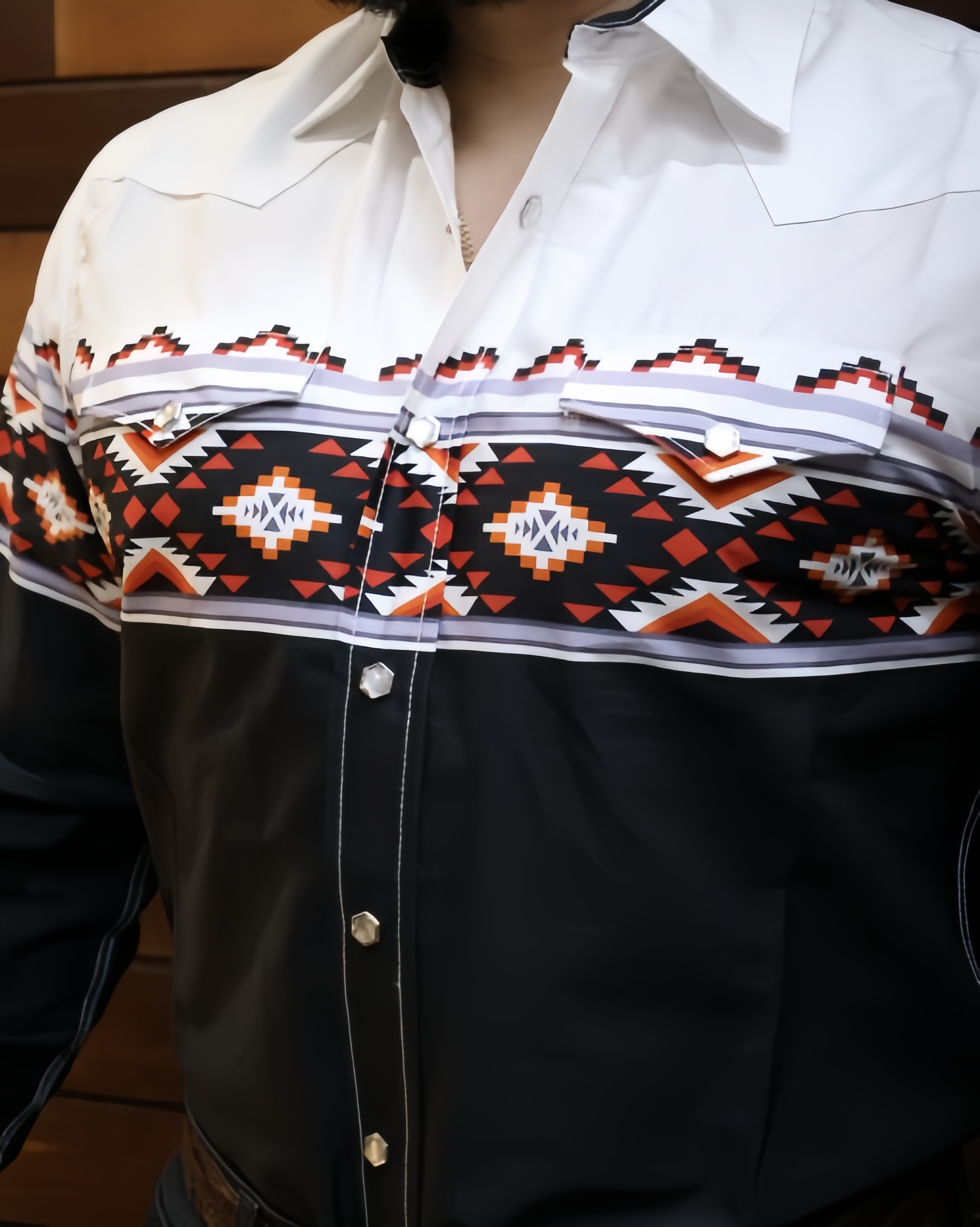 Rodeo Black Border Long Sleeve Shirt