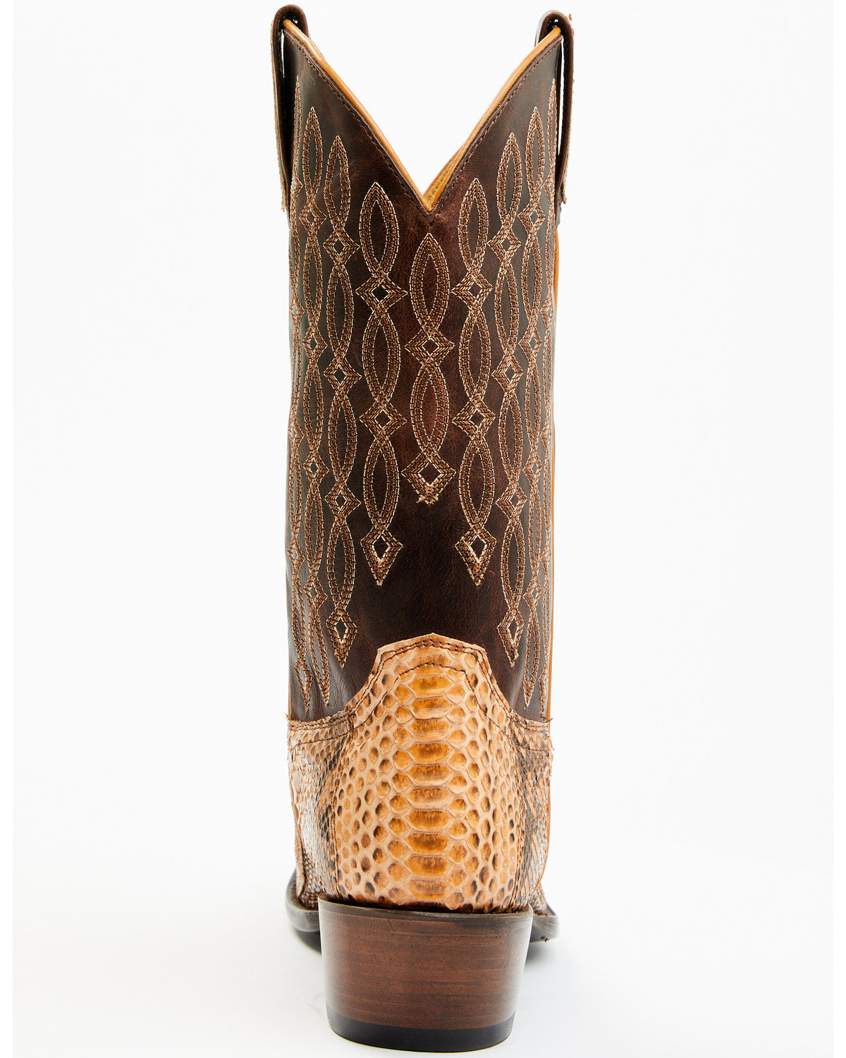 Men's Exotic Python Western Boots - Round Toe