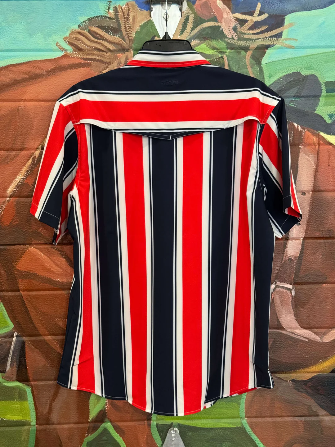Retro SS Red/White/Blue Pearl Snap Shirt