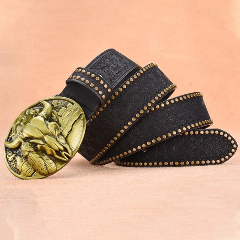 Men's Vintage Fashion Rivet Embossed Belt