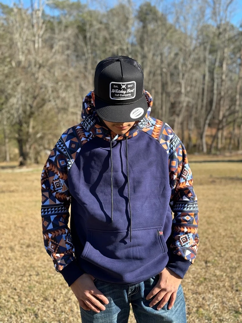 Men's Western Aztec Print Hoodie