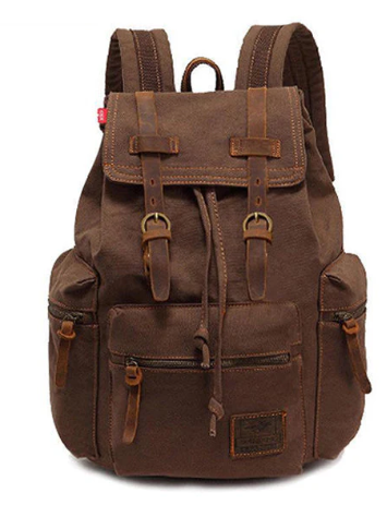 Vintage Canvas Multi-Pocket Flap Backpack