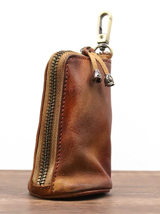 VINTAGE COWHIDE WAIST KEY BAG