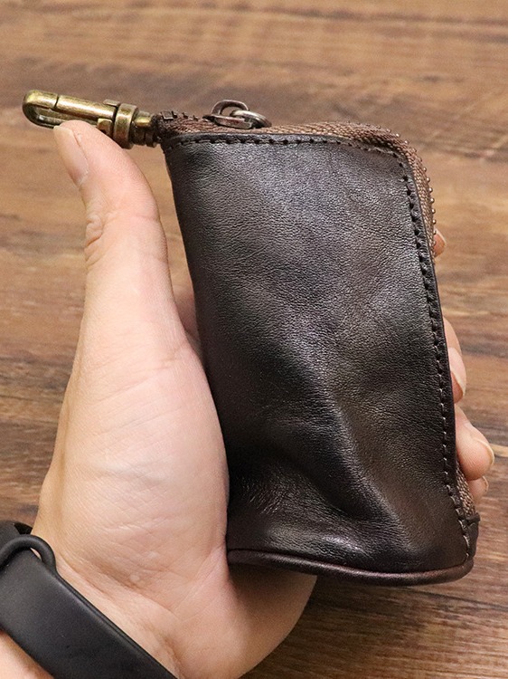 VINTAGE COWHIDE WAIST KEY BAG