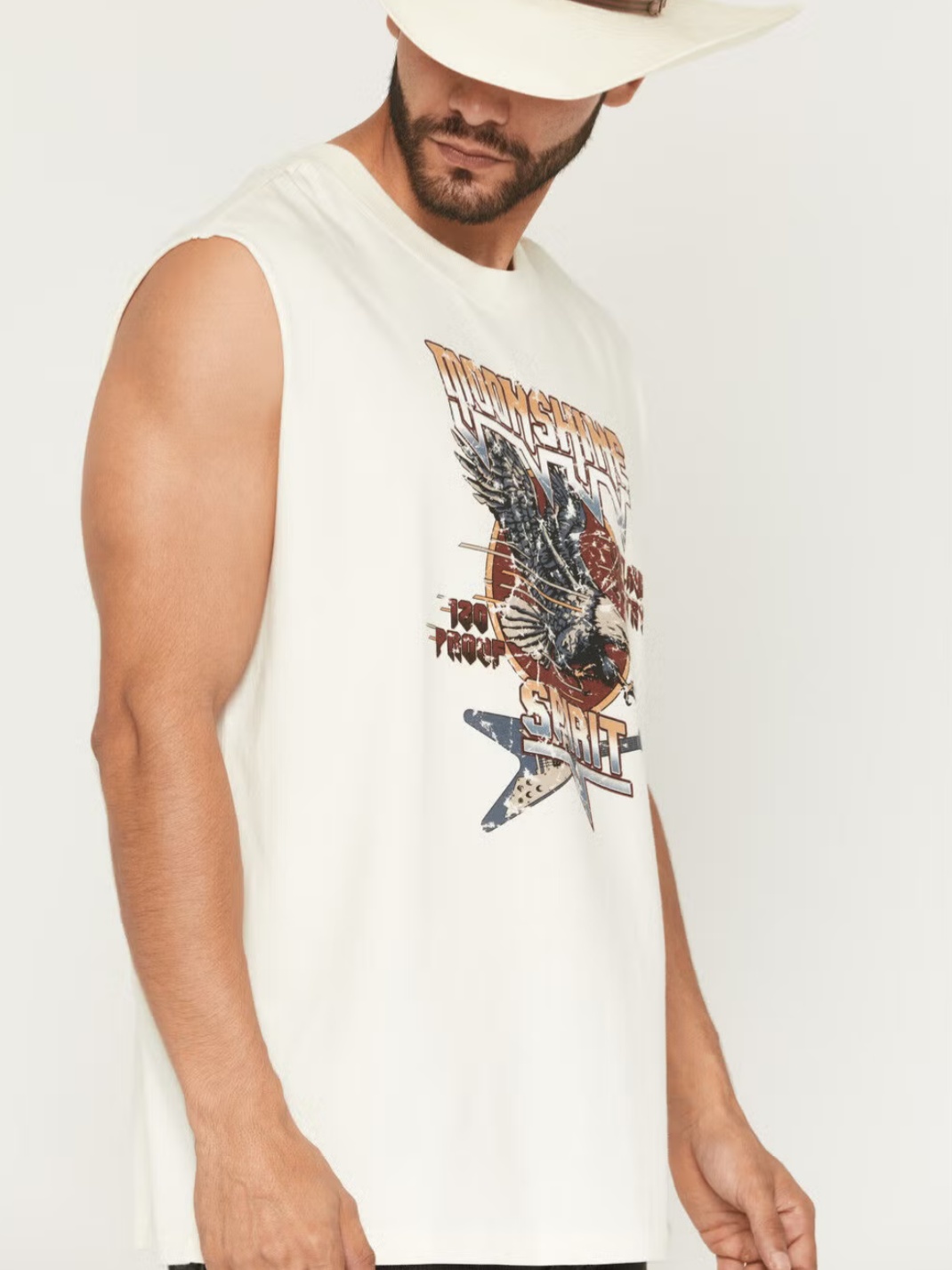 Moonshine Spirit® Men's Flying Eagle Sleeveless Graphic Muscle T-Shirt