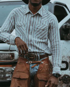 Men's Casual Vintage Blue Stripe Print Long Sleeve Lapel Shirt