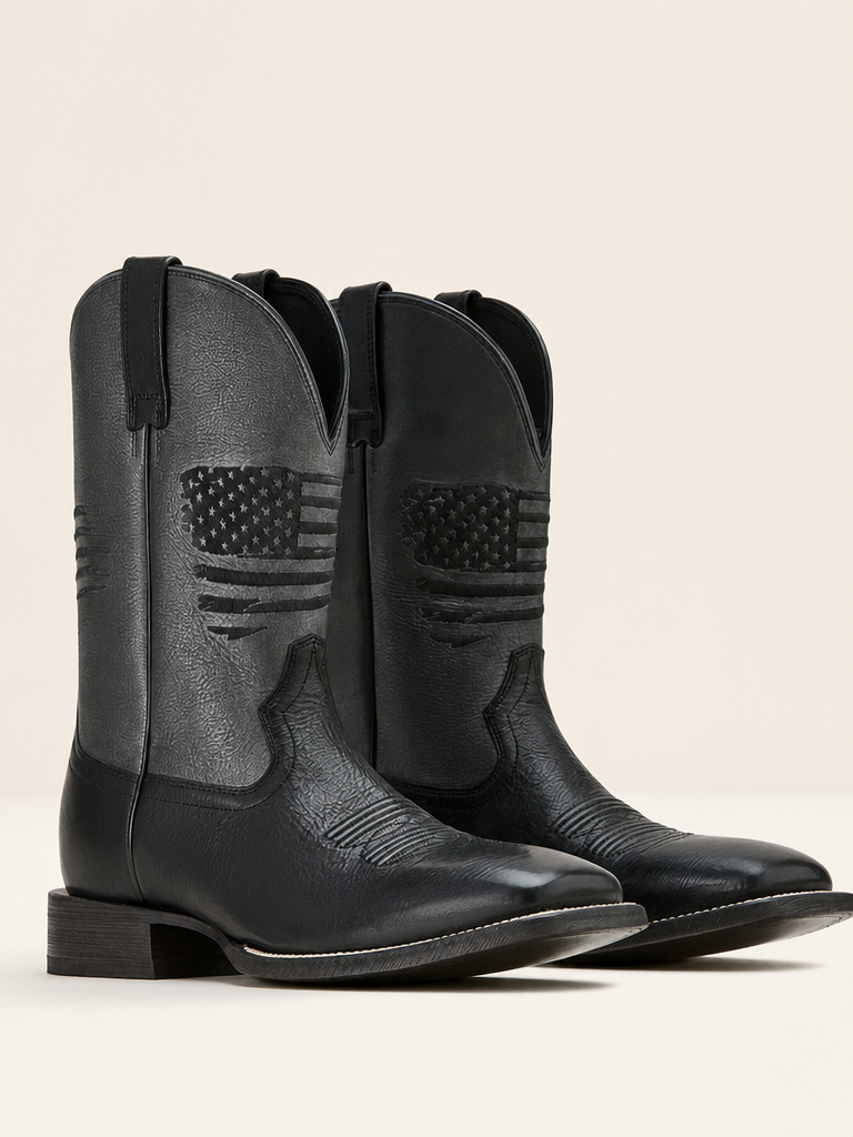 Men's Circuit Patriot Cowboy Boot in Gunmetal