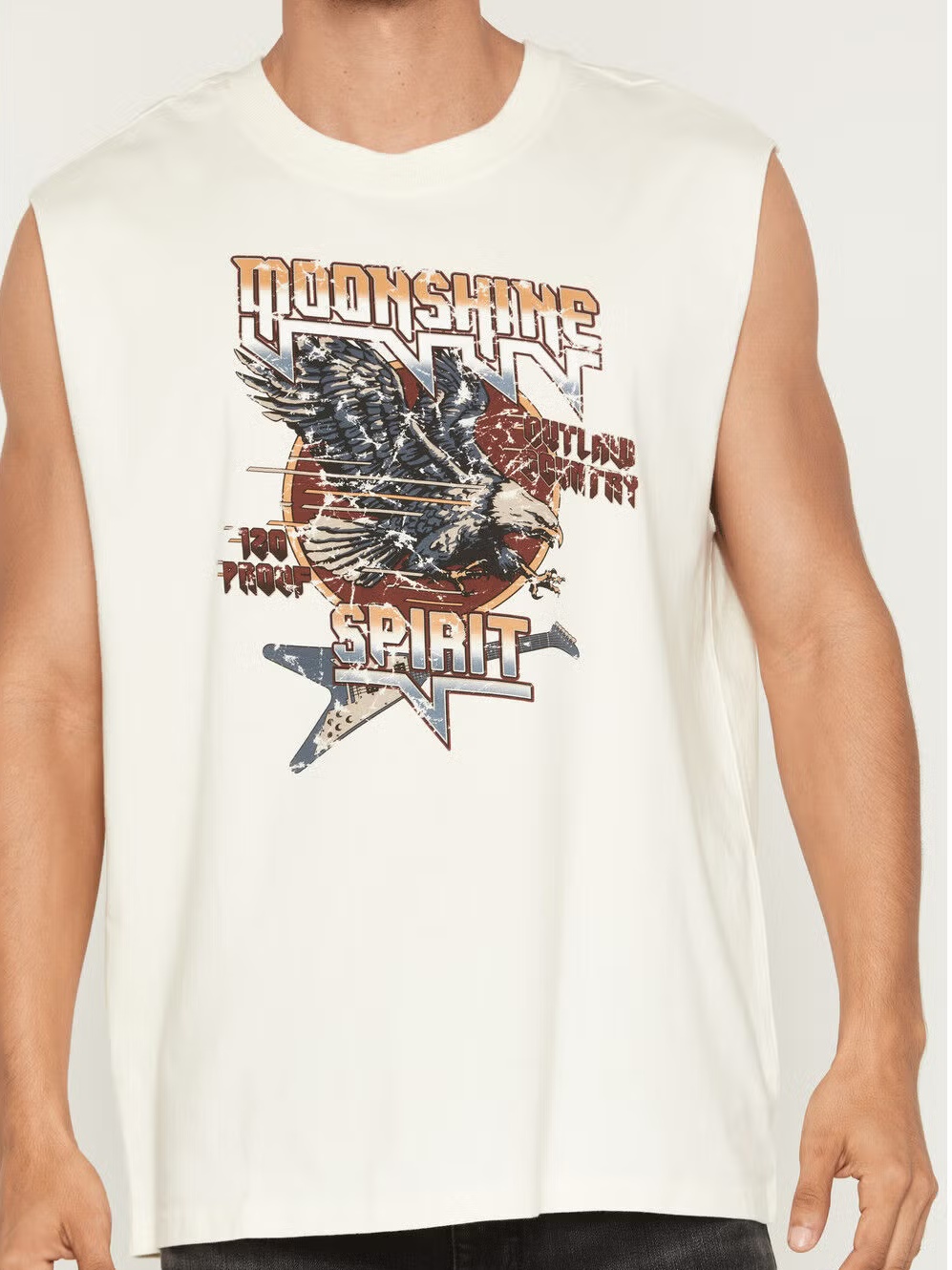 Moonshine Spirit® Men's Flying Eagle Sleeveless Graphic Muscle T-Shirt