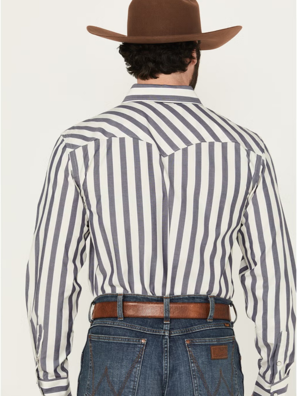 Men's Casual Retro Gray Striped Printed Long Sleeved Lapel Shirt