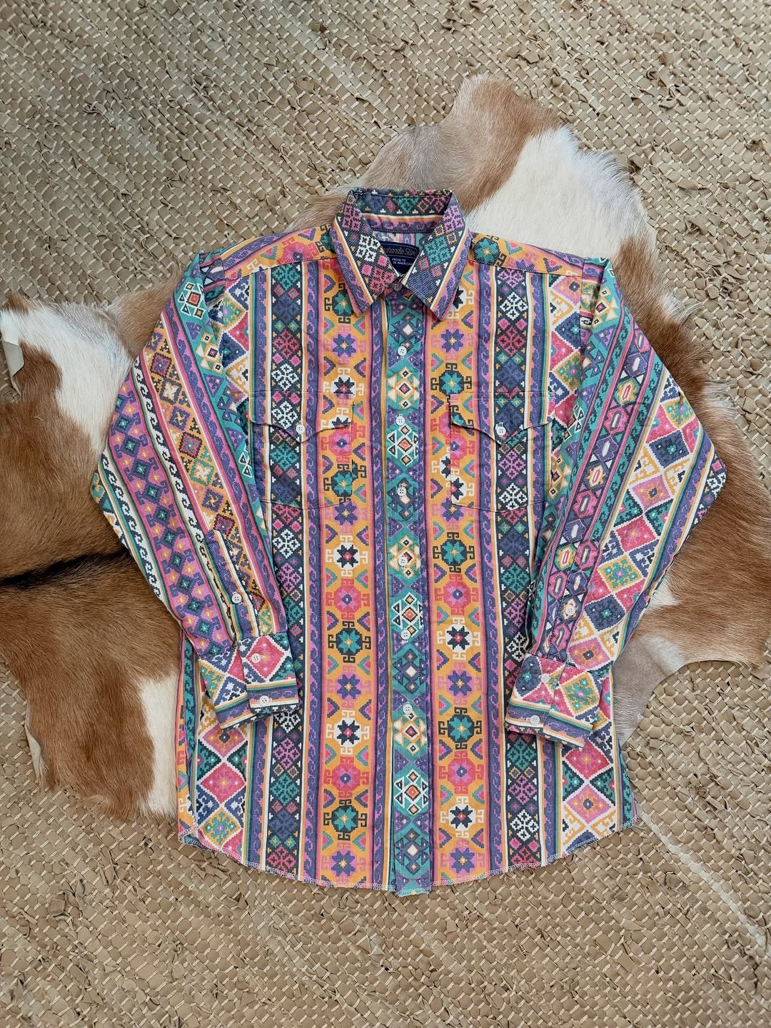 Vintage Striped Western Shirt