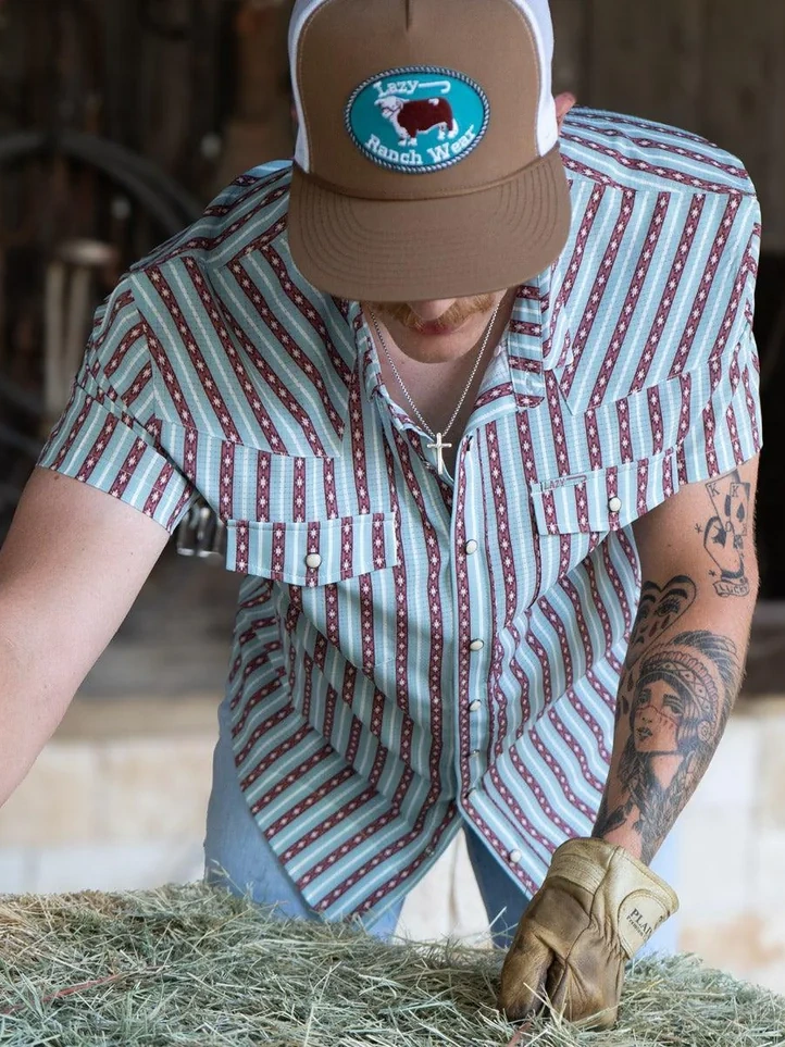 Men's Airflow Pearl Snap Short Sleeve Shirt