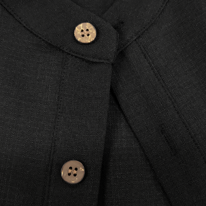 Men's Summer Basic Stand Collar Textured Short Sleeve Shirt MTA1316F2U