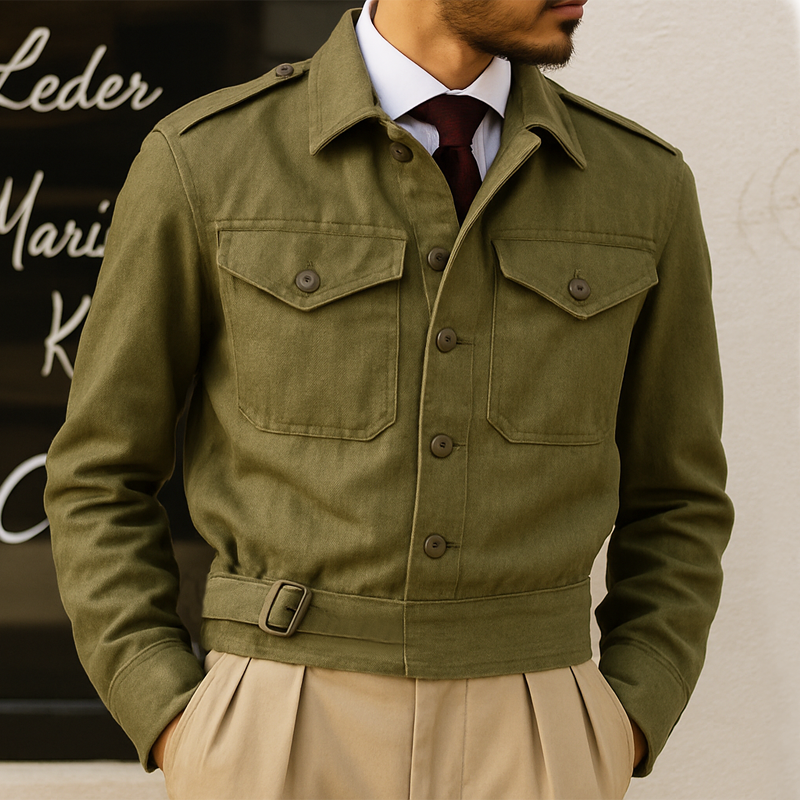 Men's Spring And Autumn Classic Cotton Short Flight Jacket MTA0130H1U