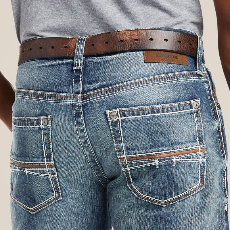 Men’s Slim Bootcut Stretch Blue Jeans