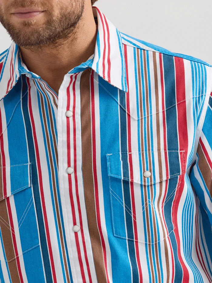 Mens Vintage Inspired Brushpopper Stripe Shirt