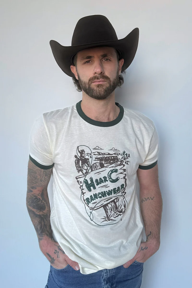 Post Canyon Off White Green Ringer