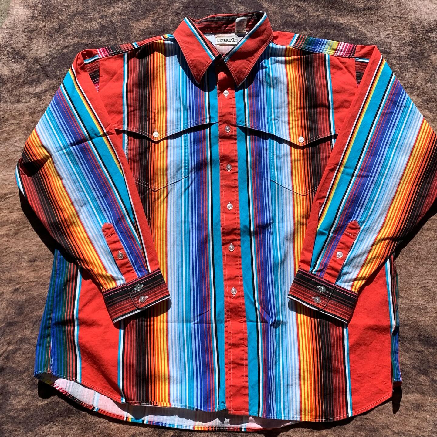 Vintage Men's Casual Striped Shirt