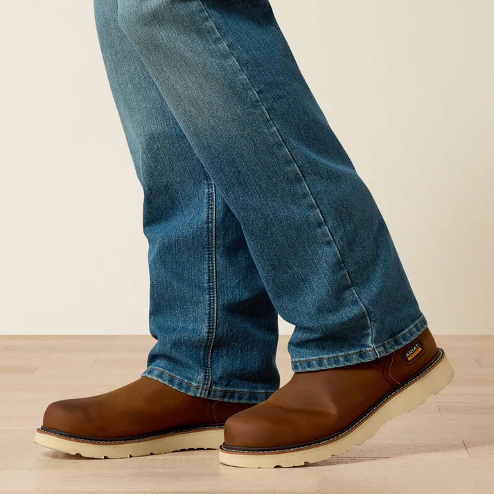 Men’s Classic Straight Leg Medium Wash Western Cowboy Denim Jeans