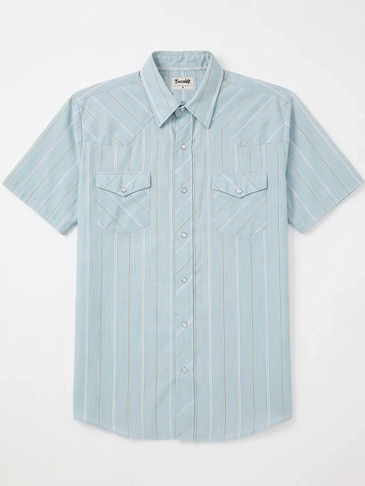 Men'S Western Casual Striped Shirt