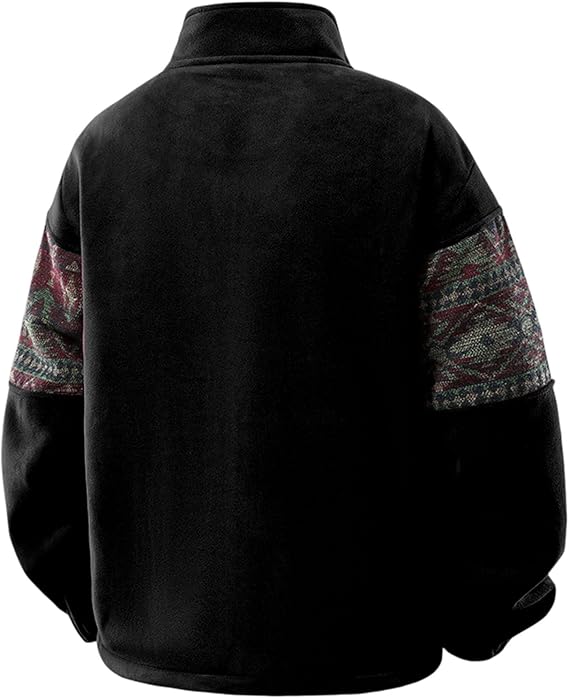 Men's Fleece Jacket with Ethnic Pattern