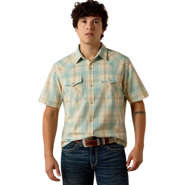 Ariat Mens Retro Hartman Fitted Short Sleeve Shirt