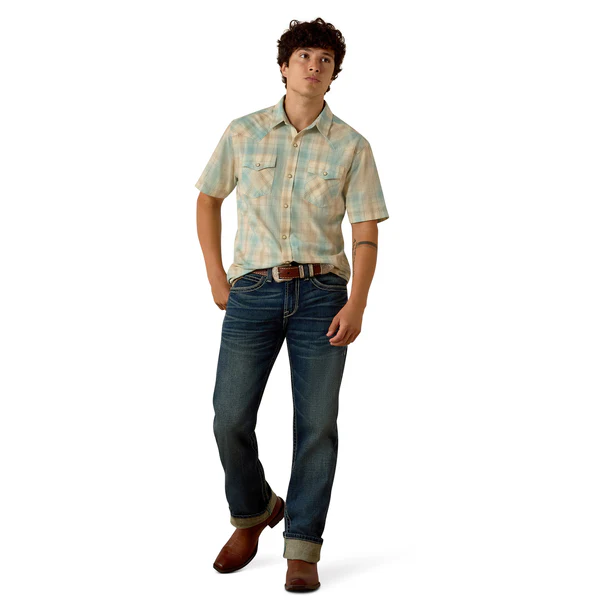 Ariat Mens Retro Hartman Fitted Short Sleeve Shirt