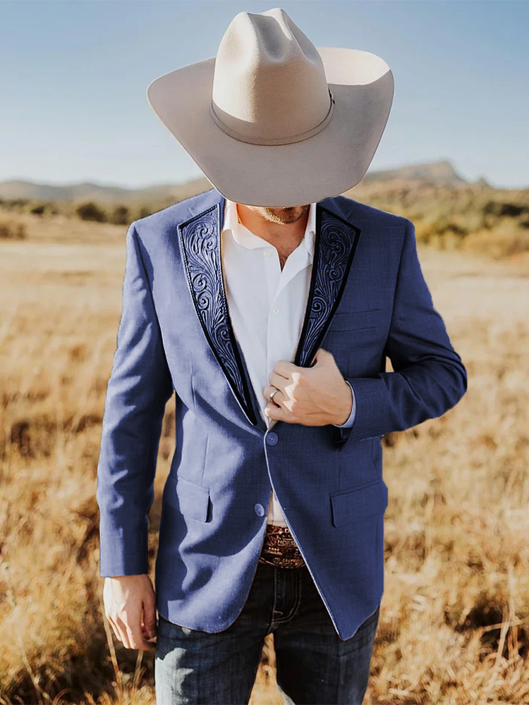 Men's Vintage Western Style Suit Jacket