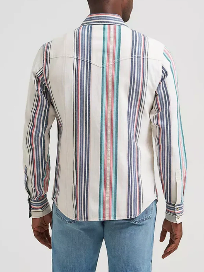 Men's Retro Striped Long Sleeve Shirt