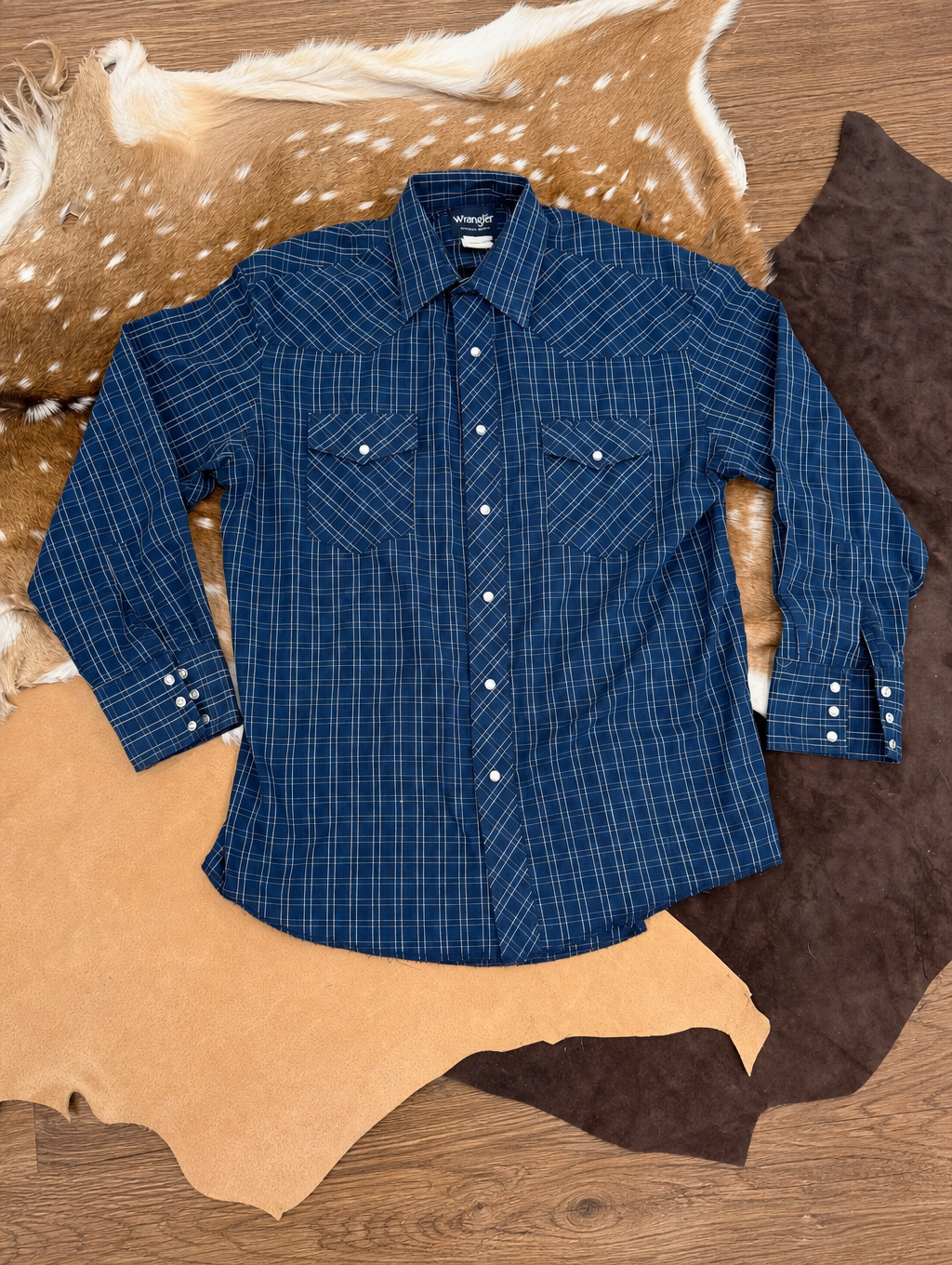 Men’s Western Striped Shirt -dark blue