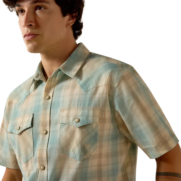 Ariat Mens Retro Hartman Fitted Short Sleeve Shirt