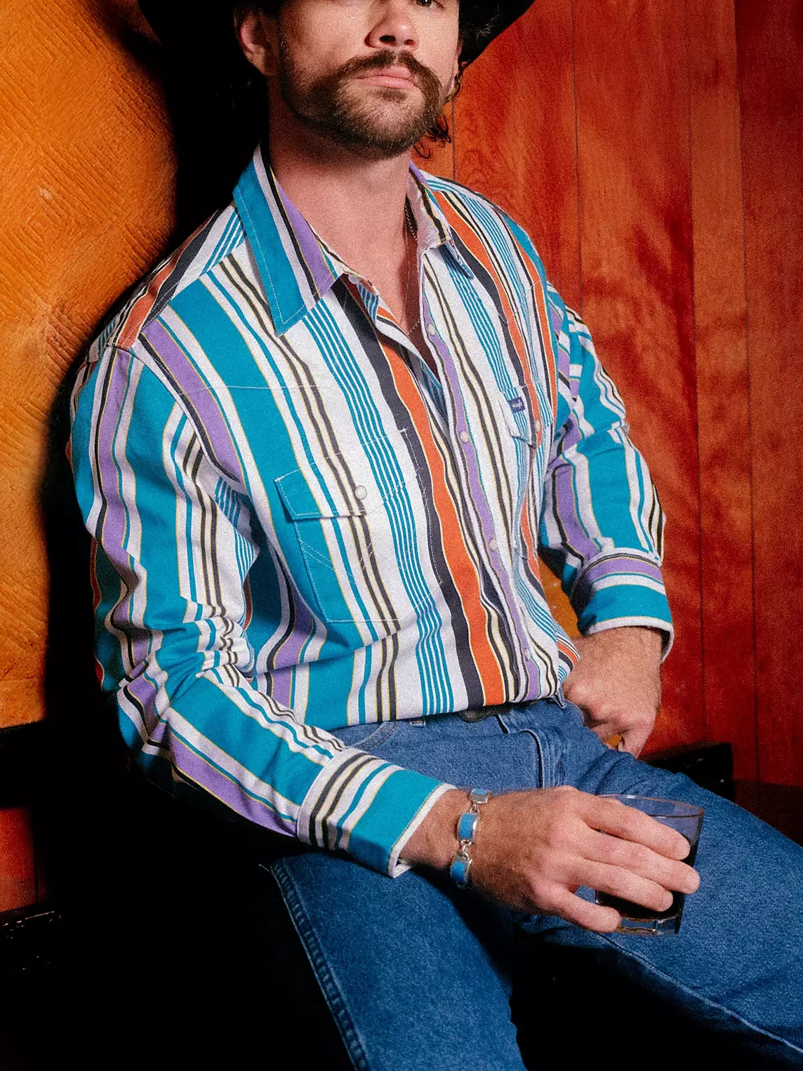 Vintage-Inspired Brushpopper Western Snap Workshirt