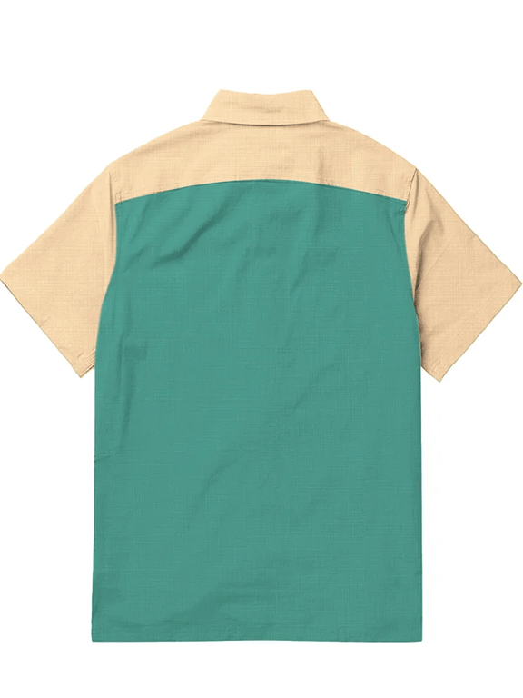 Mens Western Vintage 1950's Trucker Short Sleeve Shirt