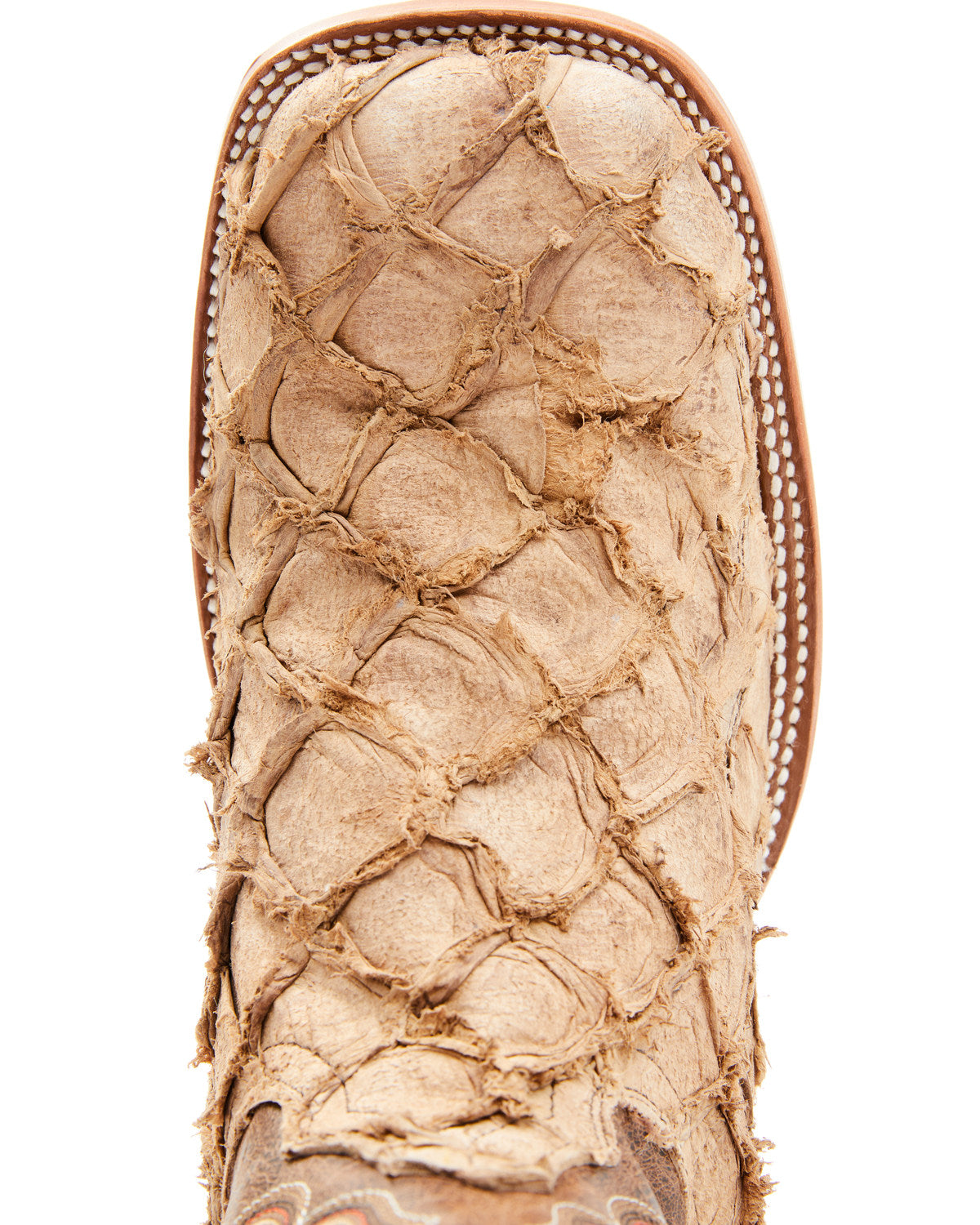 Men's Exotic Pirarucu Western Boots - Broad Square Toe