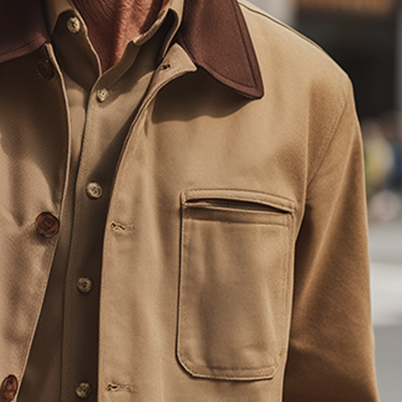 Men's Retro Simple Long-sleeved Thin Jacket MTA0161H9P