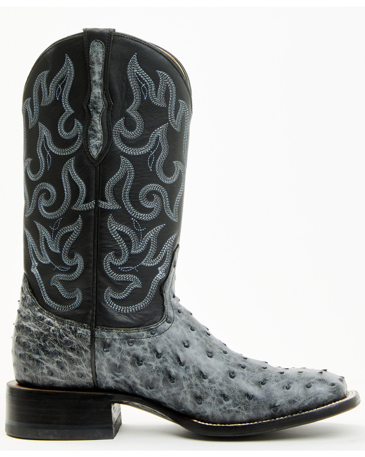 Men's Exotic Full Quill Ostrich Western Boots - Broad Square Toe