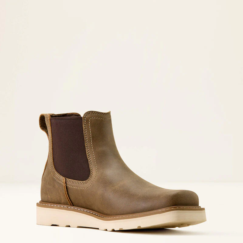 Men's Square Toe Chelsea Boot in Brown Bomber