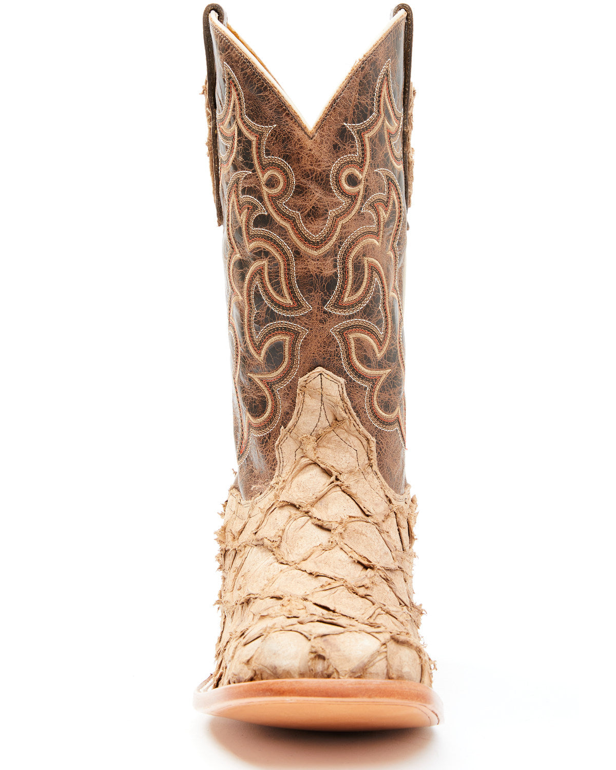 Men's Exotic Pirarucu Western Boots - Broad Square Toe