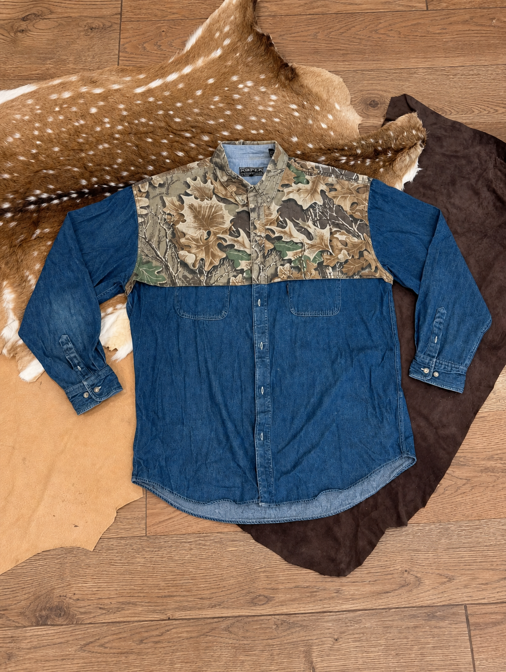 Roper Denim Camo Shirt