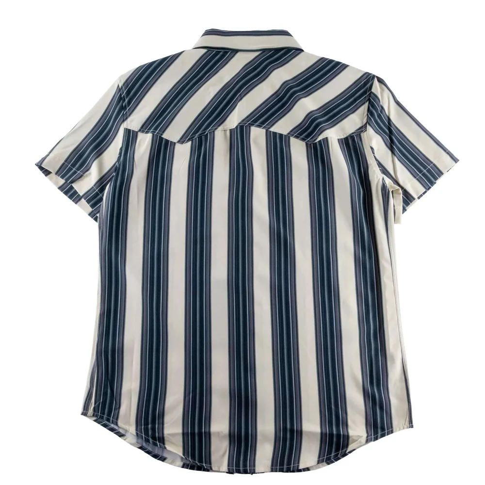 Panhandle Men's Short Sleeve Snap Button Slim Fit Black Short Shirt